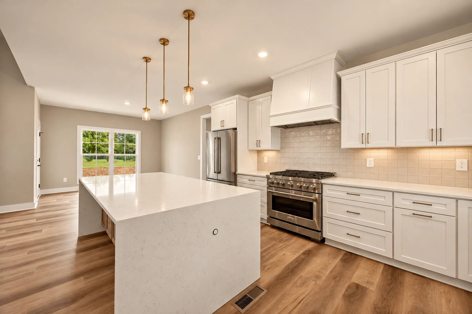Carefully finished kitchen at a completed home